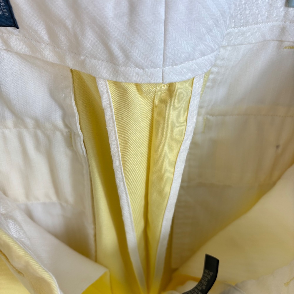 Chino Pants Polo Ralph Lauren 34/34* Butter Yellow 100% Cotton Embroidered Pony - Picture 12 of 16